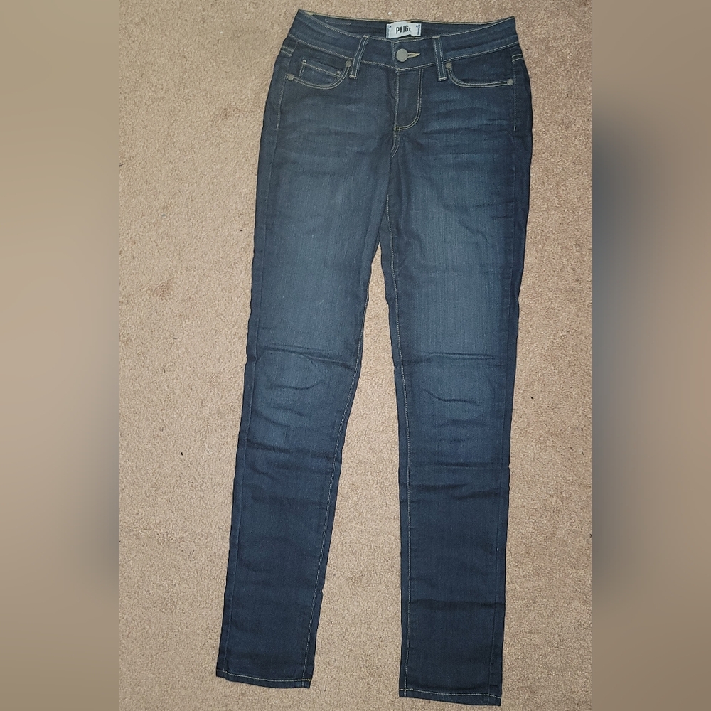 Women's paige Dark Blue Skinny Jeans